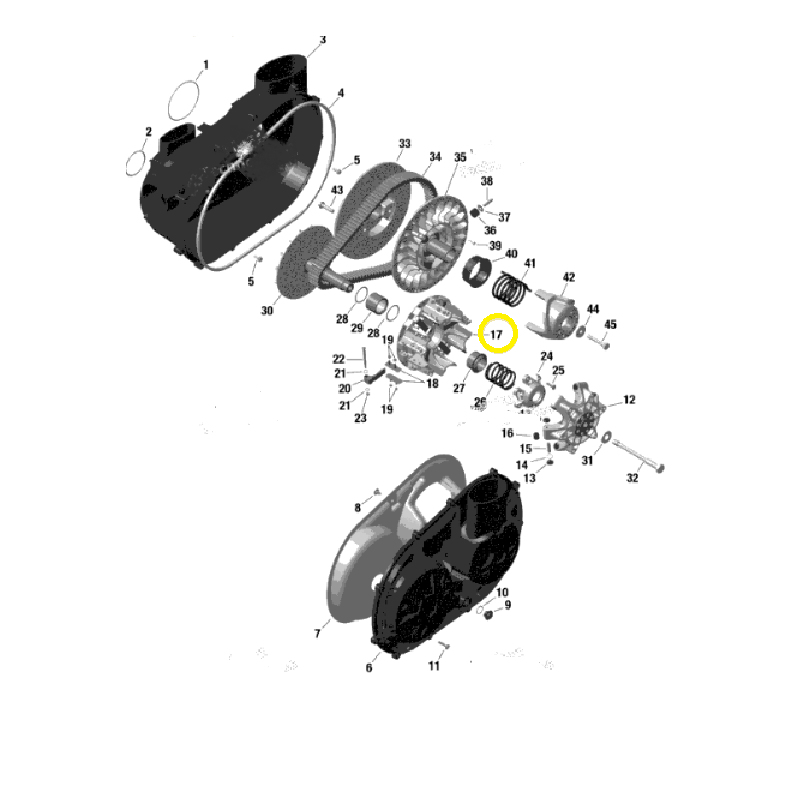 CARCAÇA VARIADOR FRENTE 420280463/466