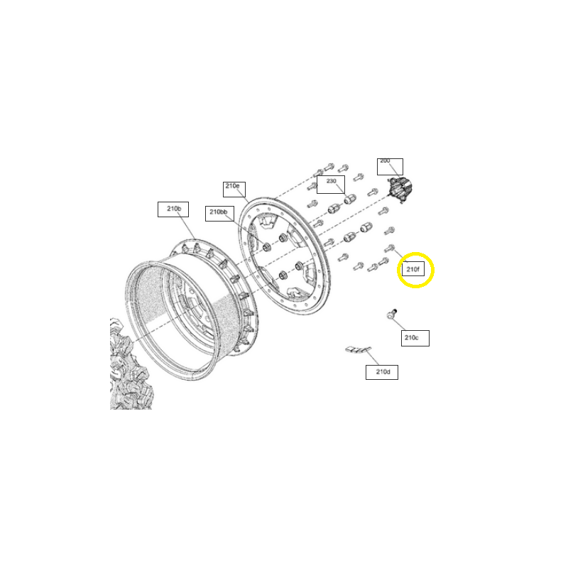 PARAFUSO BEADLOCK  JANTE CAN AM MAVERICK 250000893