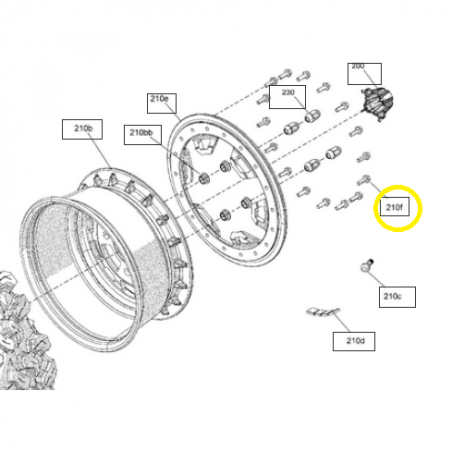 PARAFUSO BEADLOCK  JANTE CAN AM MAVERICK 250000893